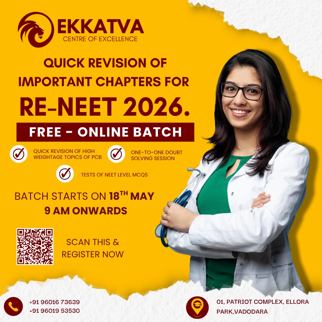 Re-NEET 2026 free crash course flyer